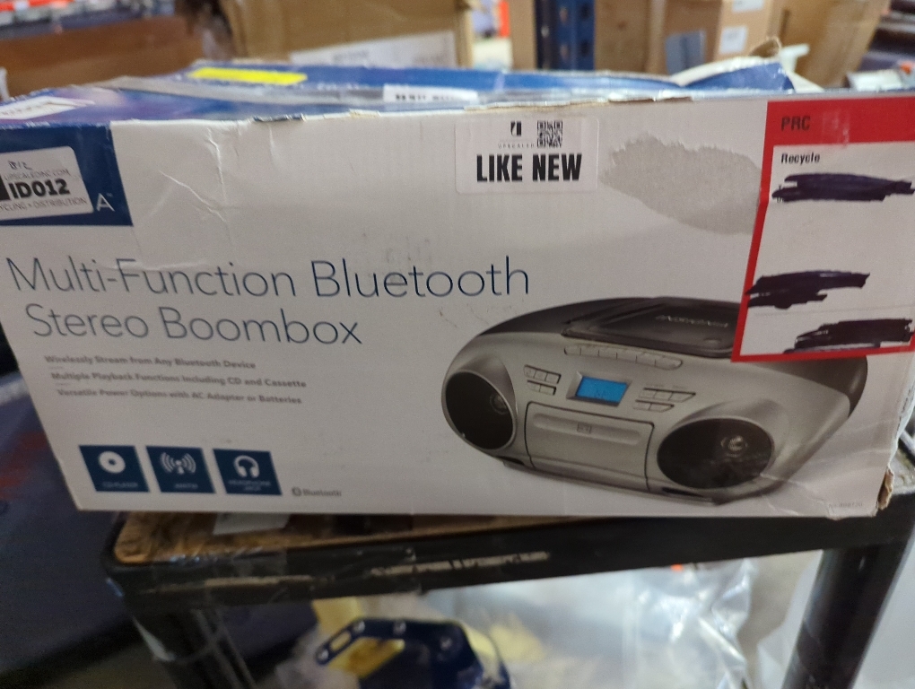 Insignia AM/FM Radio Portable CD Boombox with Bluetooth