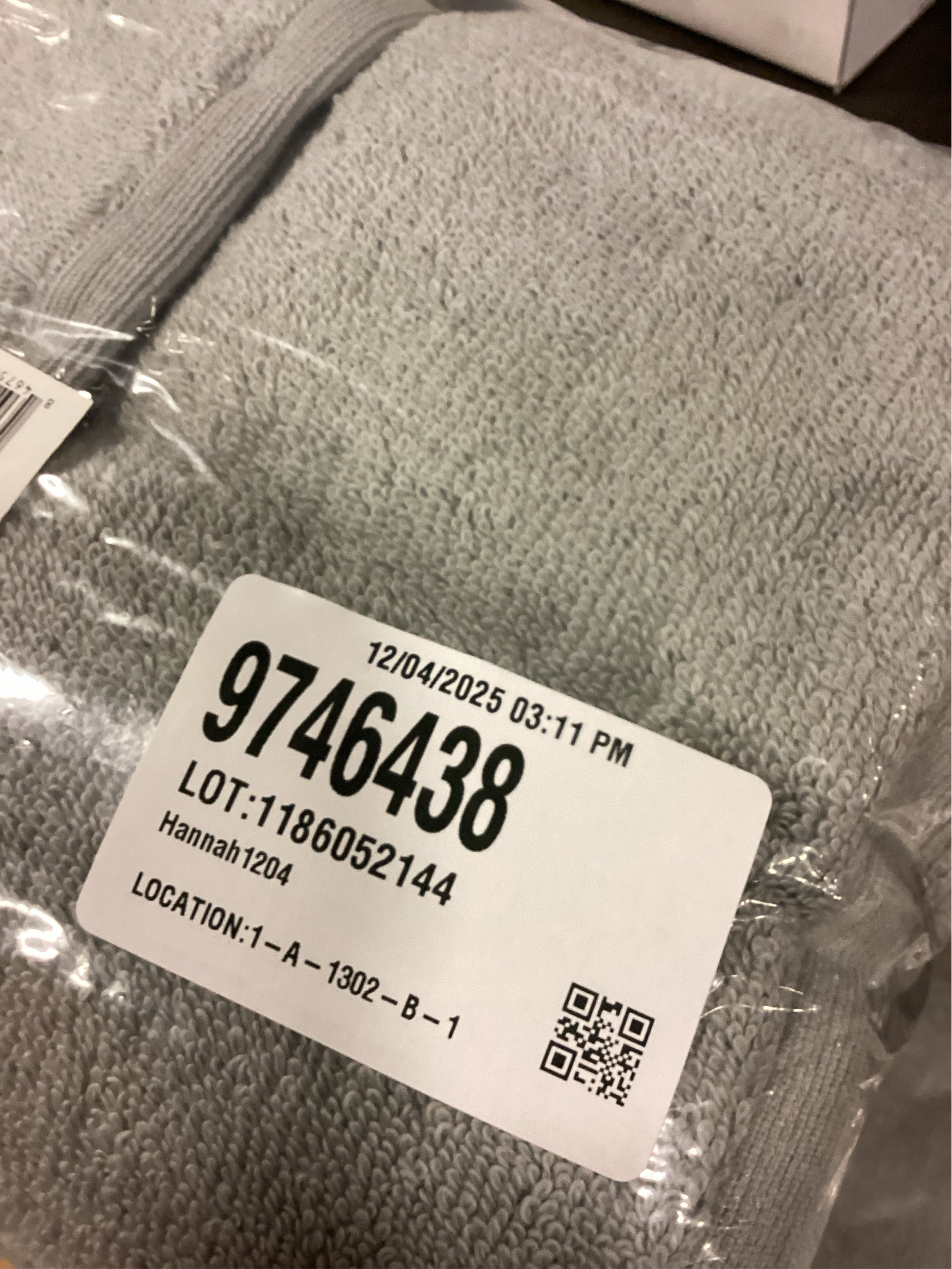 Haven Organic Cotton Terry Hand Towel in Harbor Mist Grey 6 PACK