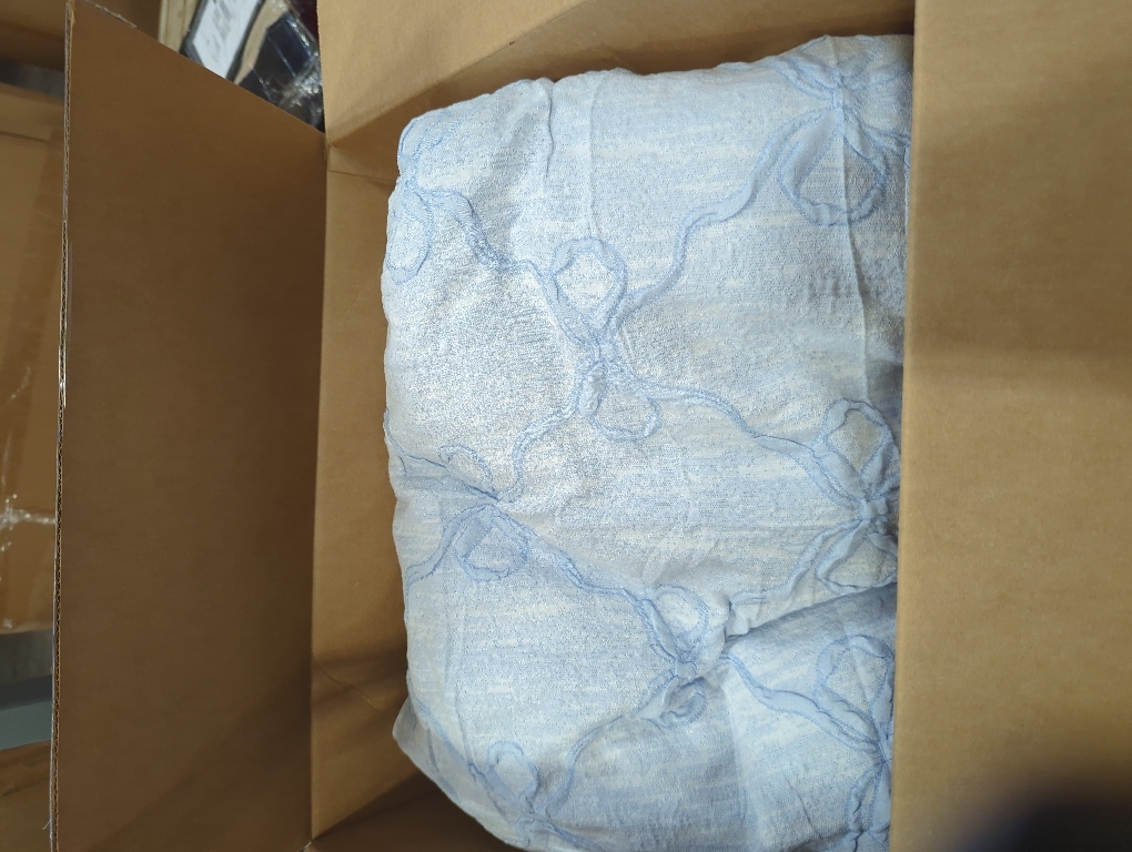 Twin XL Comforter Set for Girls - 5 Pieces Blue Bow Bed in a Bag