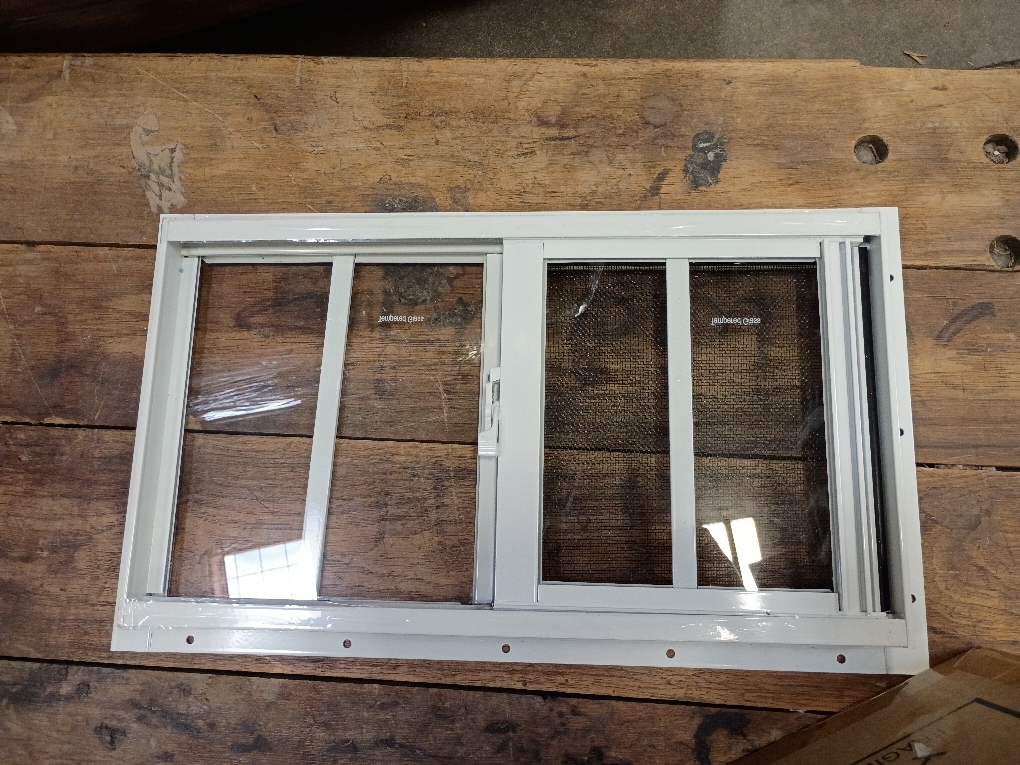 2 Pack Sliding Shed Windows 10x18, White | Transom Window with Tempered Glass and Removable Fiberglass Screen, Suitable for Chicken Coop, shed, Household, Barn
