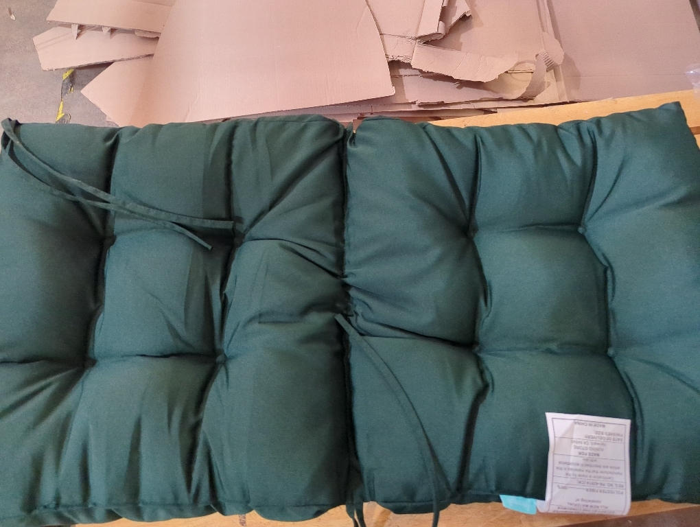Outdoor High Back Chair Cushions 42x 21 x 4, Waterproof Patio Chair Cushions, Fade Resistant Seat Cushion for Outdoor Furniture, Porch, Balcony and Indoor (Dark Green, 2)