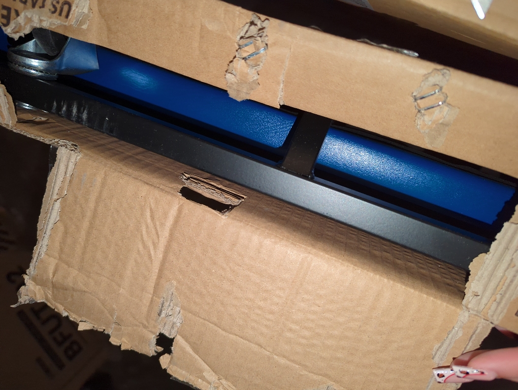 Big RED 40 Padded Rolling Garage/Shop Creeper with Adjustable Headrest and 6 Casters,Mechanic Cart, Blue TR6452 Torin