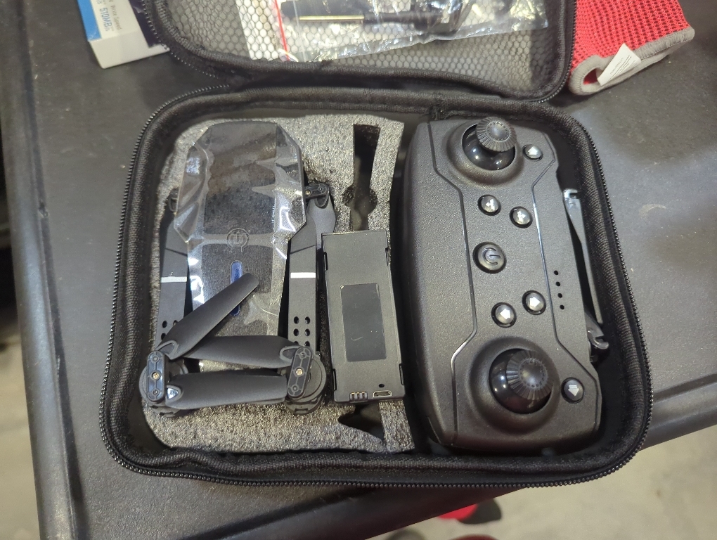 ikaufen E99 Drone Single camera,No Screen Control Camera for Adults RC Drone With 480P Dual Camera WiFi FPV Foldable Quadcopter Aircraft  1 Battery (E99 No Screen Control Black)