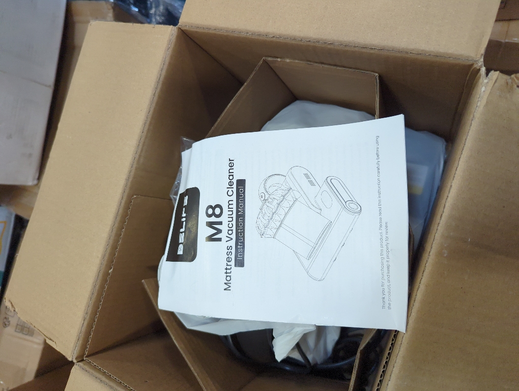 Belife M8 Mattress Vacuum Cleaner, Anti-allergen Bed Vacuum Cleaner with UV & Hot Air & High Heating, 550W 18Kpa Powerful Suction Double-Cup Handheld Vacuum for Bed, Couch, Sofa, Corded (Blue)