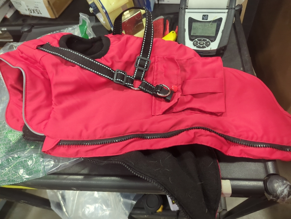 Size Small Medium Large Dog Winter Coat with Harness Built-in | Waterproof Dog Jacket with Zipper & Fleece Lining | Reflective Cold Weather Coat for Small Medium Large Dogs