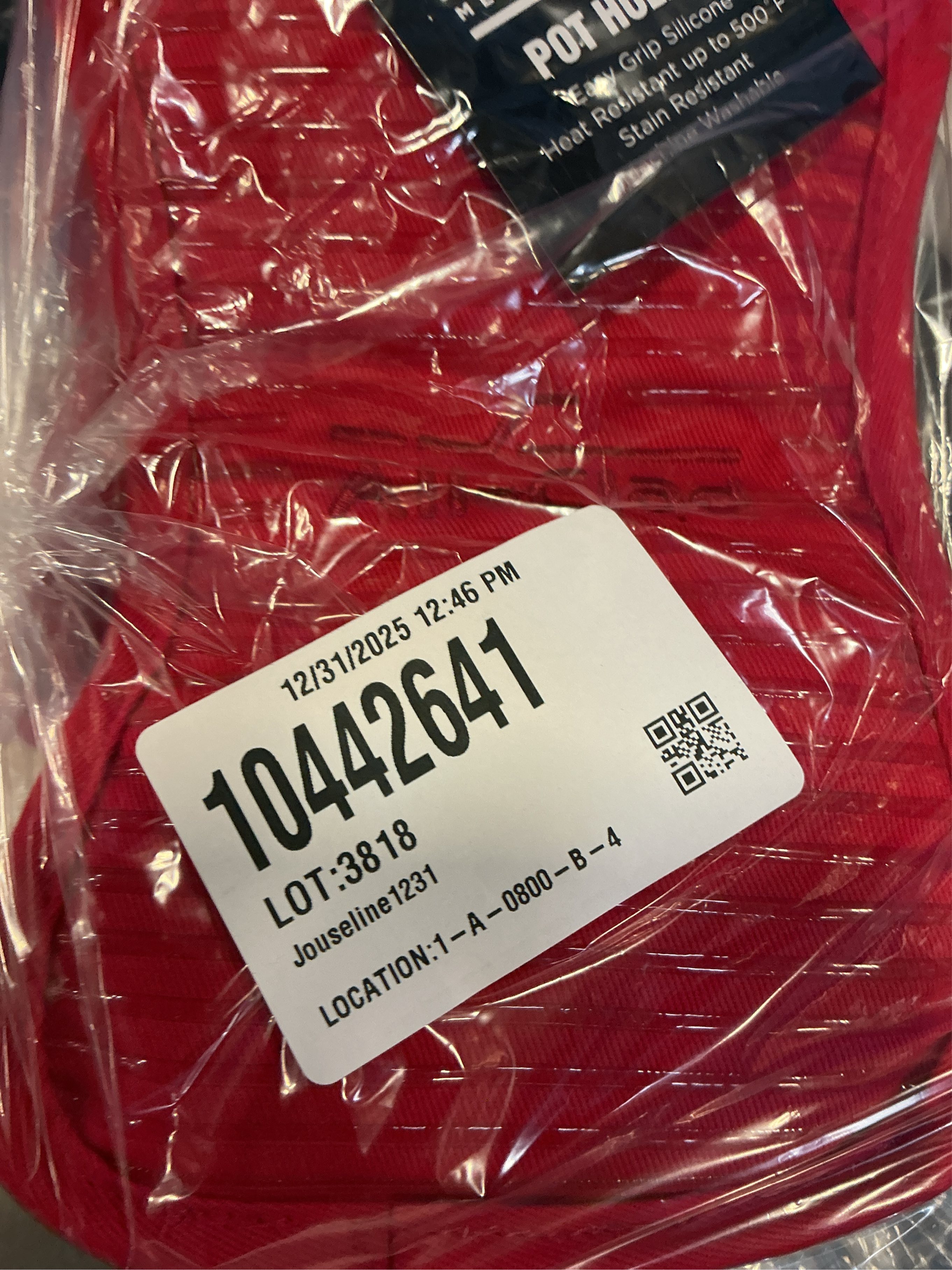 All-Clad Premium Pot Holder & Heating Pad, (2-Pack) Heat Resistant to 500 Degrees, 100% Cotton 10x6.25 for Kitchen and Barbeque, Chili Red