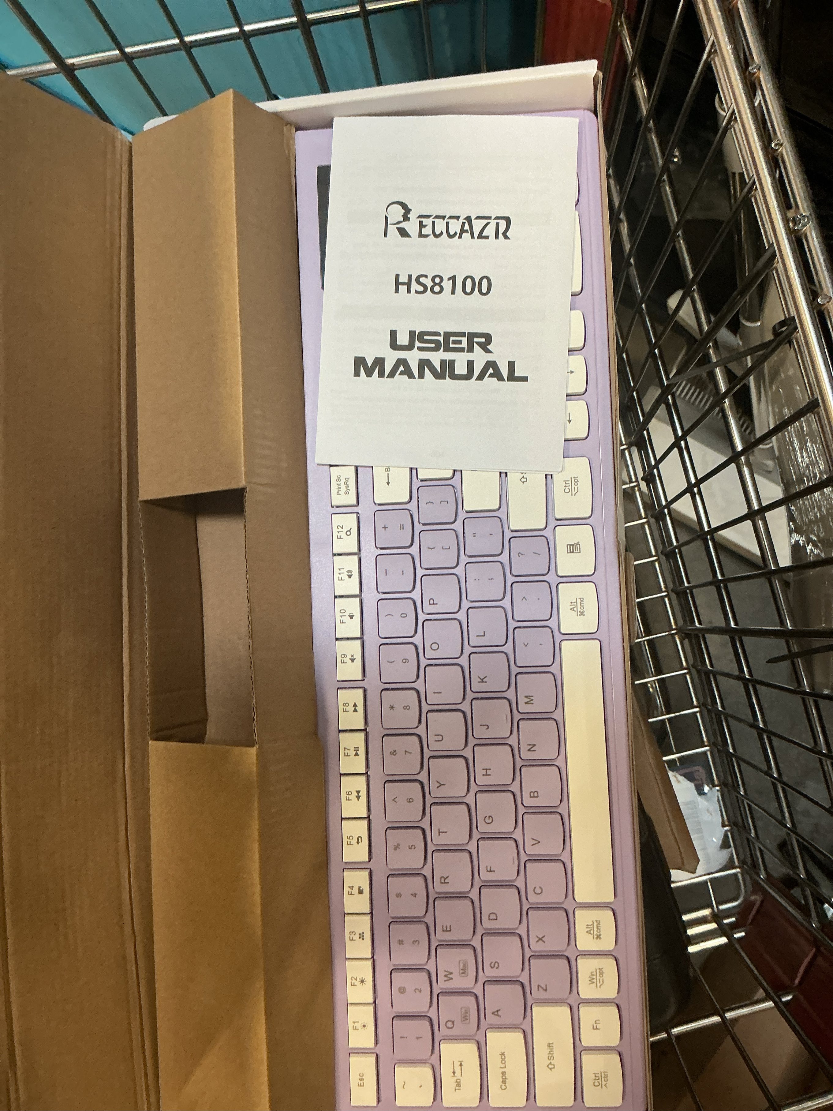 Wireless Keyboard and Mouse Combo, Full-Sized Wireless Keyboard and Adjustable DPI Mouse, 2.4GHz USB Receiver, Silent Keyboard and Mouse for PC, Windows, MAC, Desktop, Laptop(Purple)