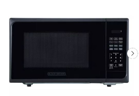 BLACK DECKER 1.1 cu ft 1000W Microwave Oven - Stainless Steel Black: Countertop, Child Lock