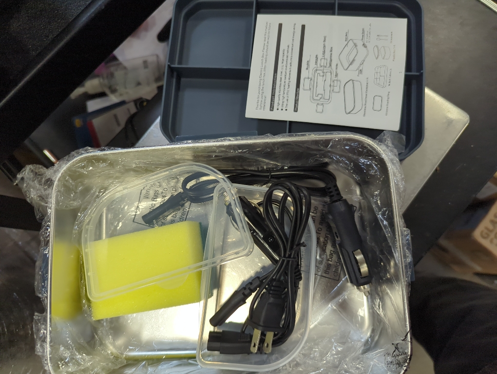 Annie & Mia Design Electric Lunch Box for Adults, 100w 3.5L 2-Layer Portable Food Warmer, Dual Mode 2.5L   1L Heated Lunch Box for Adults, Home/Car/Office/Truck Use, Lonchera Eléctrica Portátil