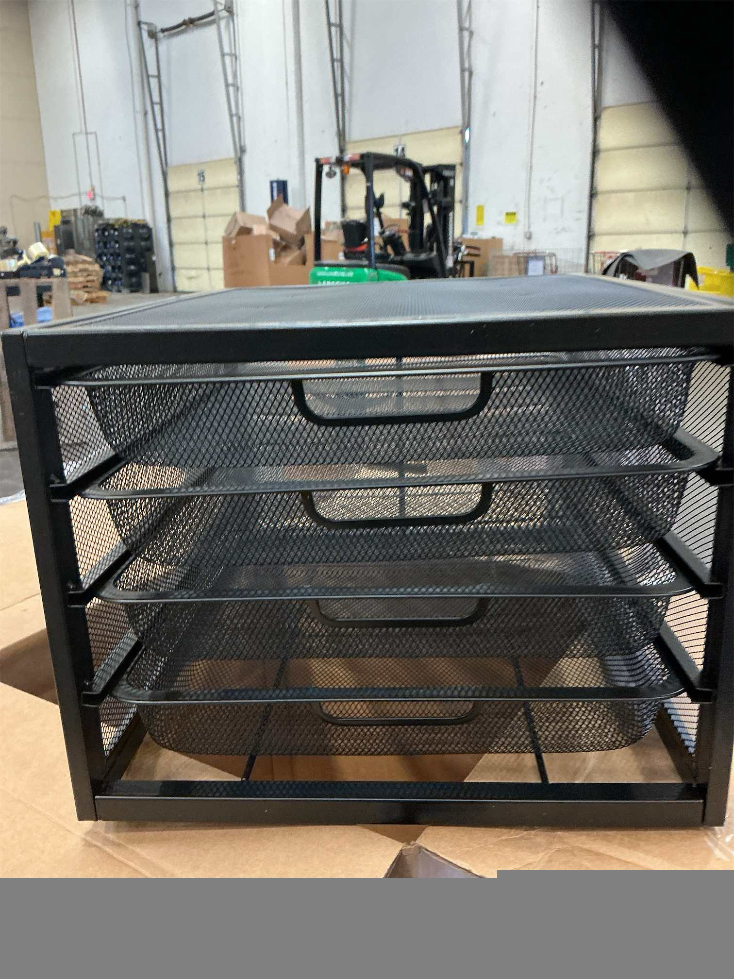 Natwind Mesh Desk Organizer with 4 Tier Sliding Drawers, Office Supplies Desktop Organizers and Accessories Stationery Storage, Paper Sorter, File Binder Organizer for Home Office School,Black