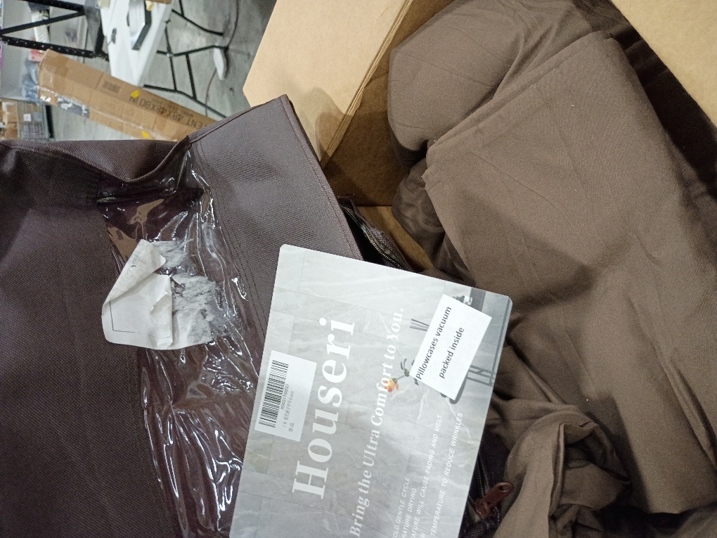 Houseri Brown Queen Comforter Set, 3 Pieces Mocha Bedding Chocolate Comforters Queen Size Teen Boys Men Coffee Color Chestnut Comfy Soft Vintage Deep Brown Fluffy Warm Farmhouse Bed Quilts Sets Queen