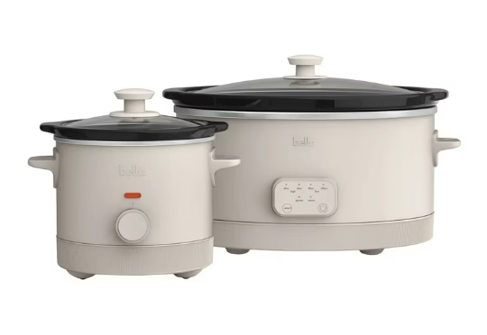 Bella - 6-qt. Programmable Slow Cooker & 2-qt. Slow Cooker Set - Oatmilk