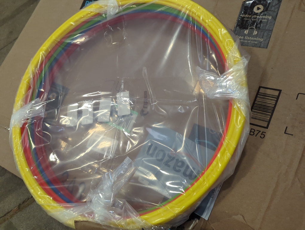 Fun Express Large 20 Inch Obstacle Course Agility Rings Set of 6 - Professional PE Equipment for Elementary School Physical Education | Carnival Games Ring Toss for Kids Outdoor Play & Field Day