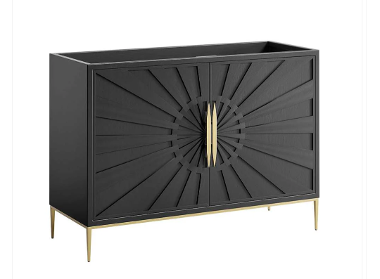 Modway - Awaken 48in Double or Single Sink Compatible (Not Included) Bathroom Vanity Cabinet in Black