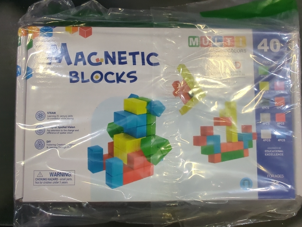 40pcs Magnetic Blocks for Toddler Toys, Magnetic Cubes Building Blocks Classroom Must Haves, STEM Preschool Sensory Magnet Toys for 3 4 5 6 Year Old Boys and Girls