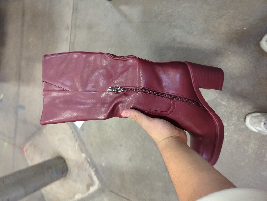 Size 7 Women Wide Calf Knee High Boots Platform Chunky Heel Tall Boots