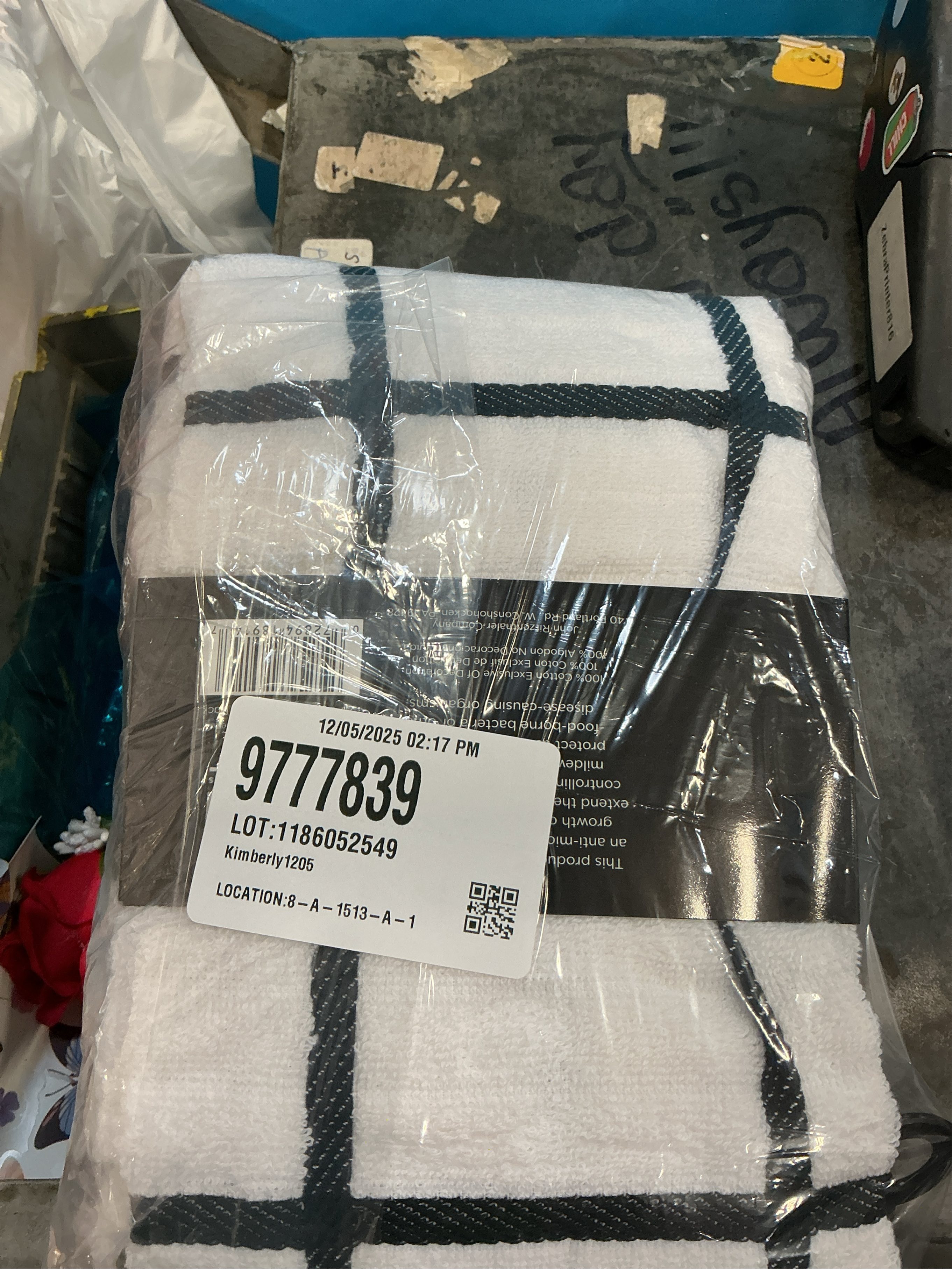 All-Clad Checked Cotton Kitchen Towel, Almond