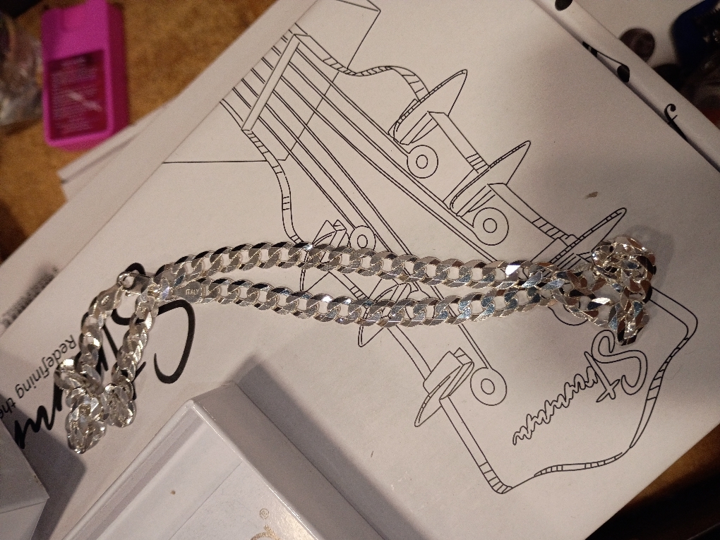 Aka Gioielli - Italian 925 Sterling Silver 5mm Curb Cuban Link Chain - Solid Sterling Silver Necklace for Women and Men - Made in Italy