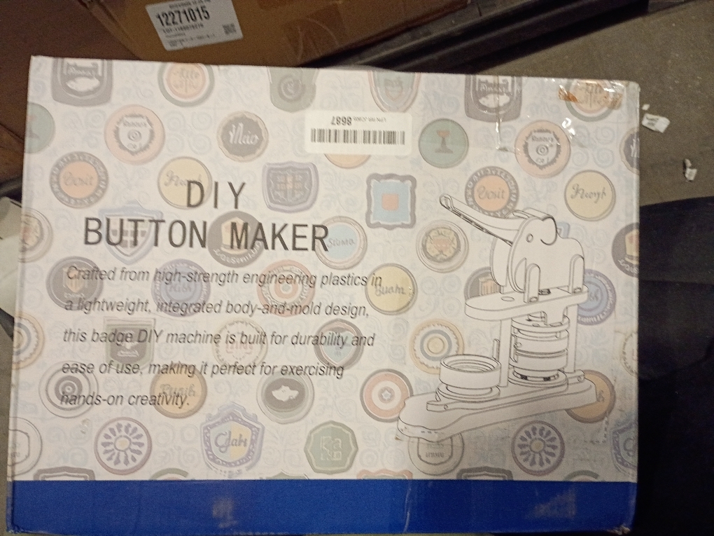 Button Maker Machine 58mm, Professional Badge Making Kit with 50 Parts, No Installation DIY Badge Maker, Pin Press Machine, Kids Craft Kit for Crafts, Schools