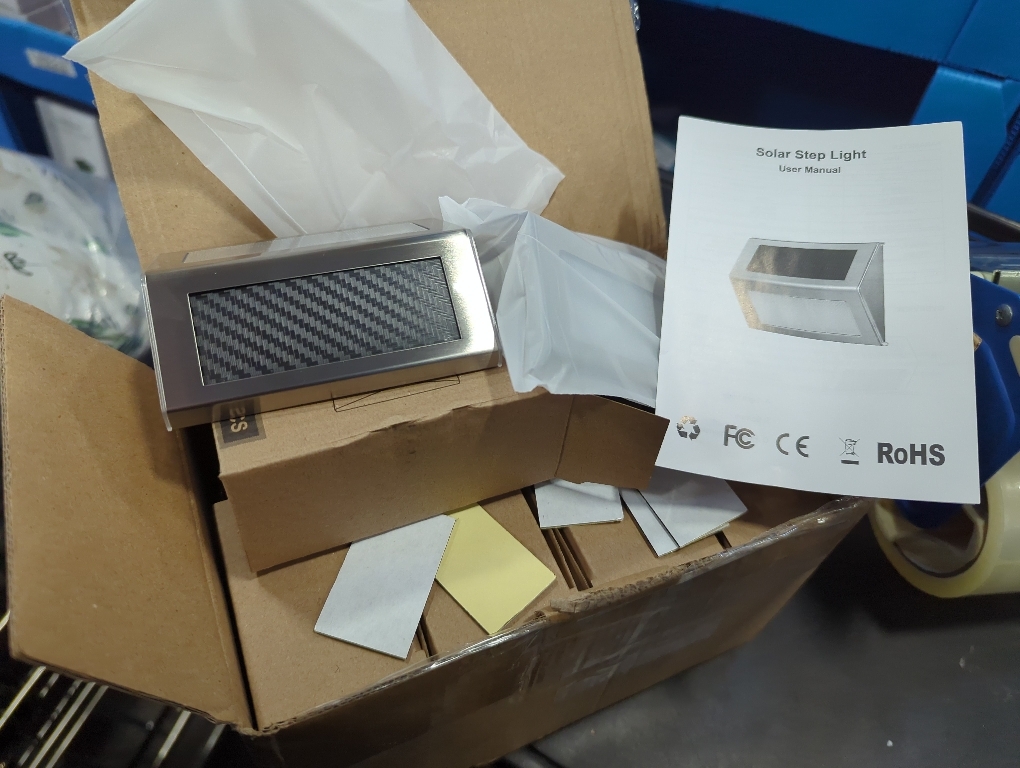 12 PCS JSOT Solar Fence Lights - Solar Lights Outdoor Waterproof, Outdoor Light Deck Light for Outside Garden Backyard Patio Yard Wall Stair Step Post 3LED Lighting, Warm Light