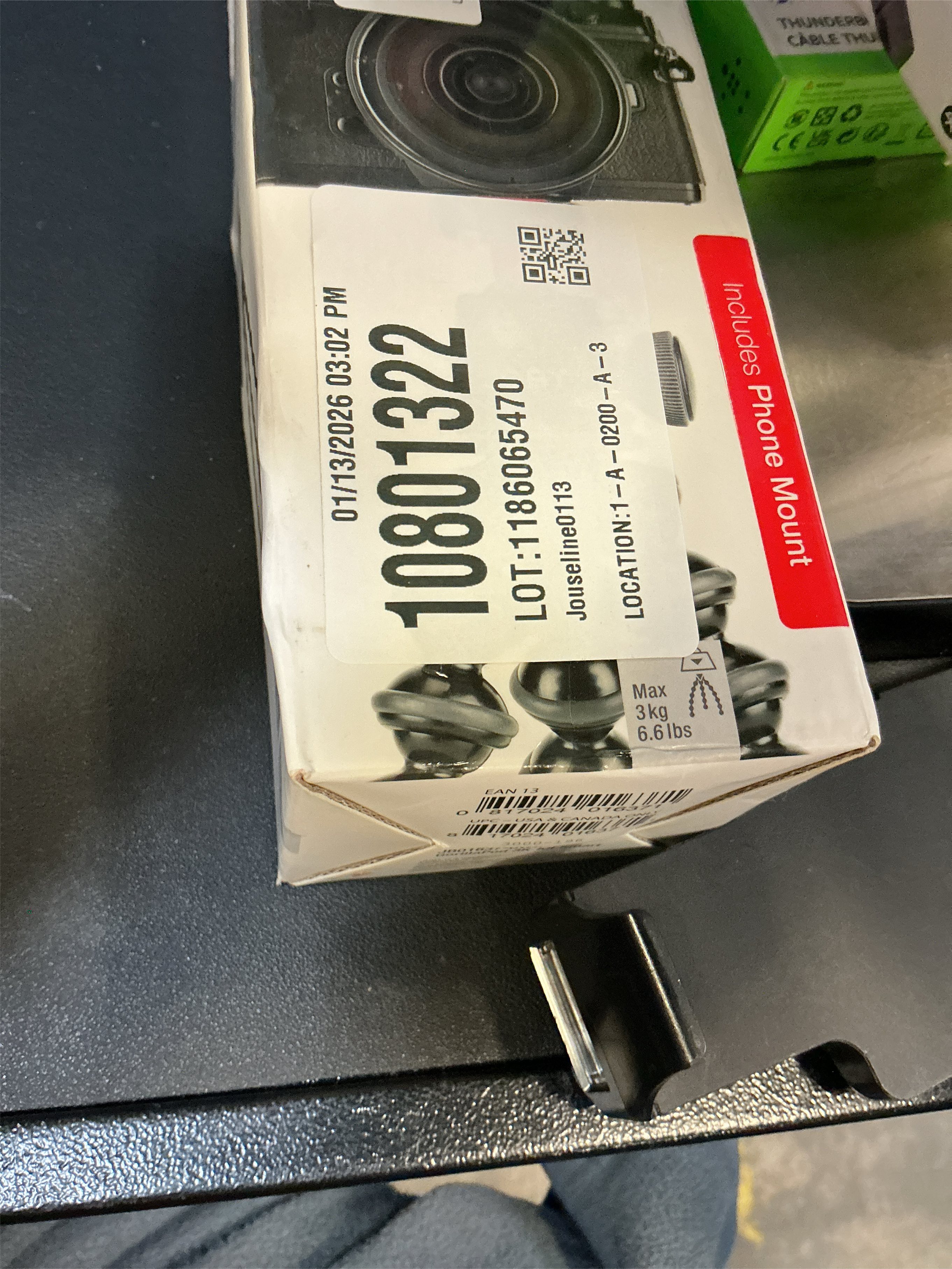 Joby GorillaPod 3K Kit, Compact Stand 3K and Ballhead for Compact Cameras, Tripod Kit, Travel Tripod for Cameras, Holds Devices up to 6.6lbs, JB91507, Made in Italy, Black/Charcoal