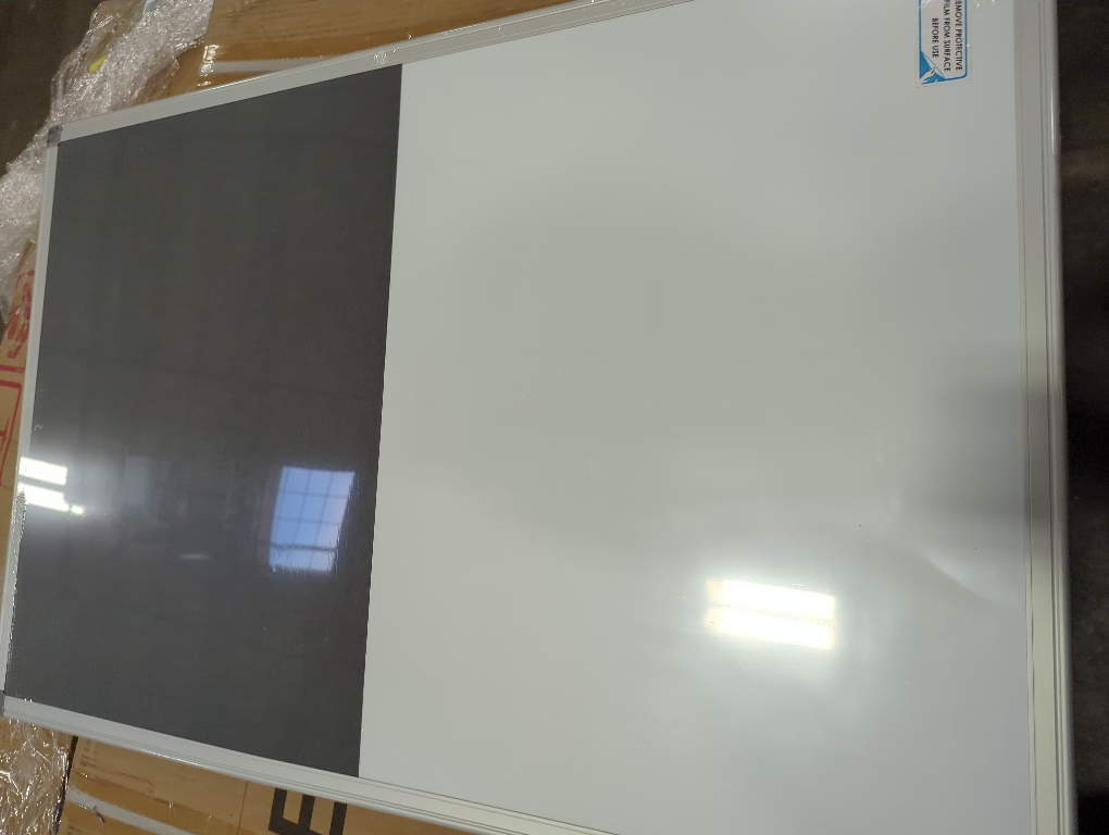 Combination Magnetic Whiteboard & Fabric Board,Dry Erase Board Bulletin Board 36x24inches Combo Vision Board for Wall,Home,School,Office