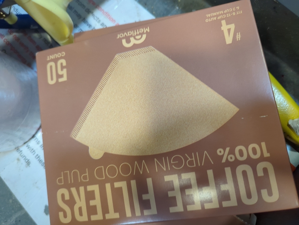 200 Count #4 Cone Coffee Filters, Unbleached Natural Paper Coffee Filters for 8–12 Cup Coffee Makers, Disposable #4 Cone Filters Compatible with Ninja Cuisinart, Drip Coffee Maker & Pour Over Brewers