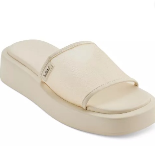 Sandals for Women, Solid Color Platform Slippers, Summer Anti-slip Slide Shoes, Thick Sole Increasing Slipper, Comfort Slip-on Sandals with Adjustable Strap (6M)