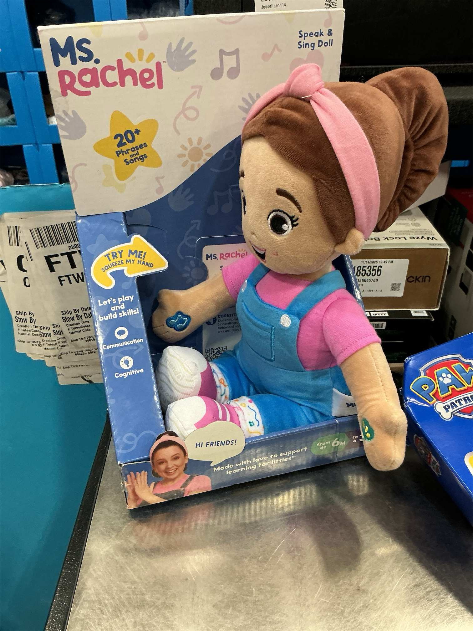 Ms. Rachel Official Speak & Sing Doll, 16” Tall Interactive Toy with 4 Songs & 16  Phrases, Toddler Toys for Girls & Boys Ages 6 Months to 3  Years.