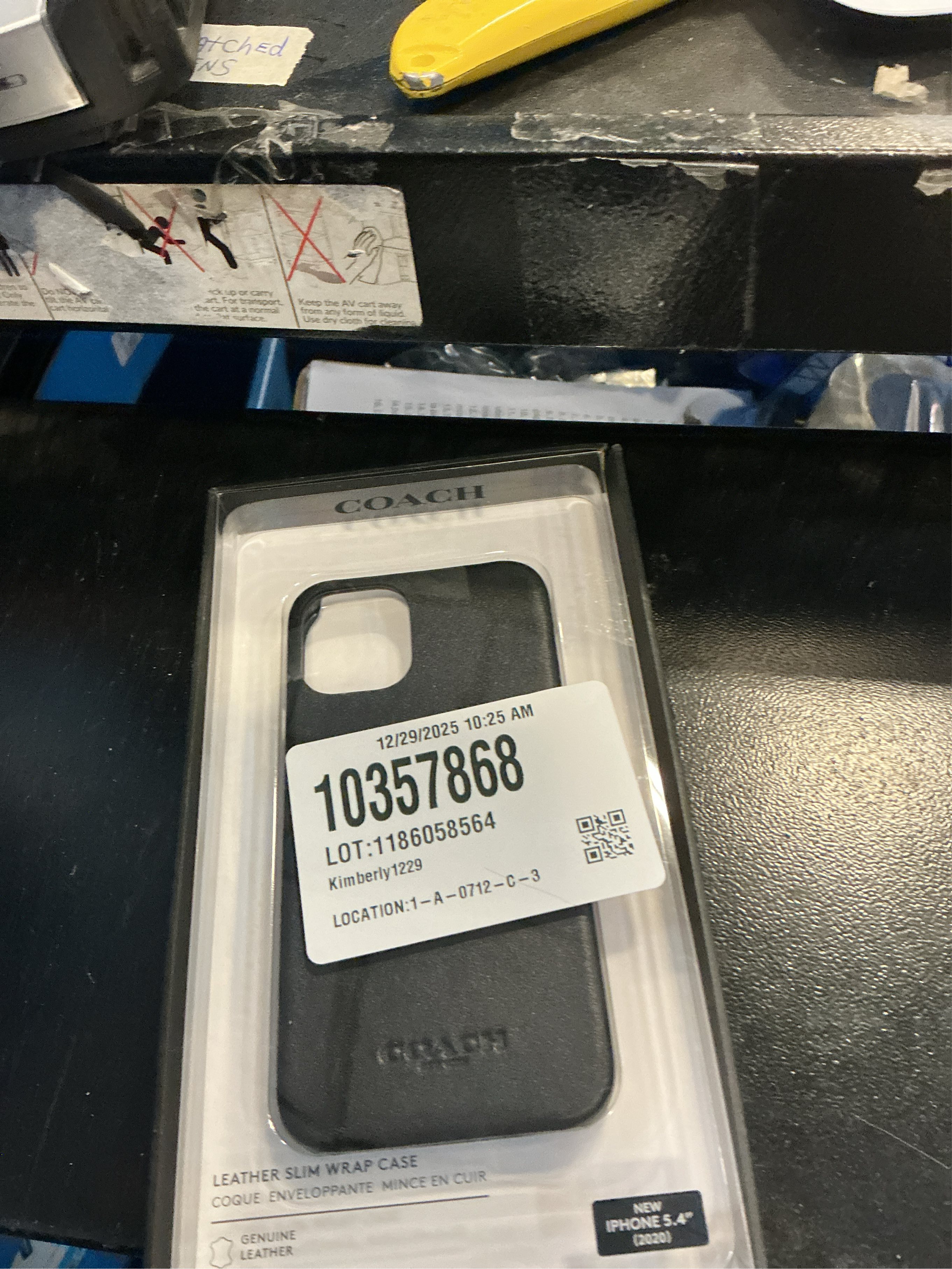 Coach Leather Slim Case for iPhone 12 mini Black