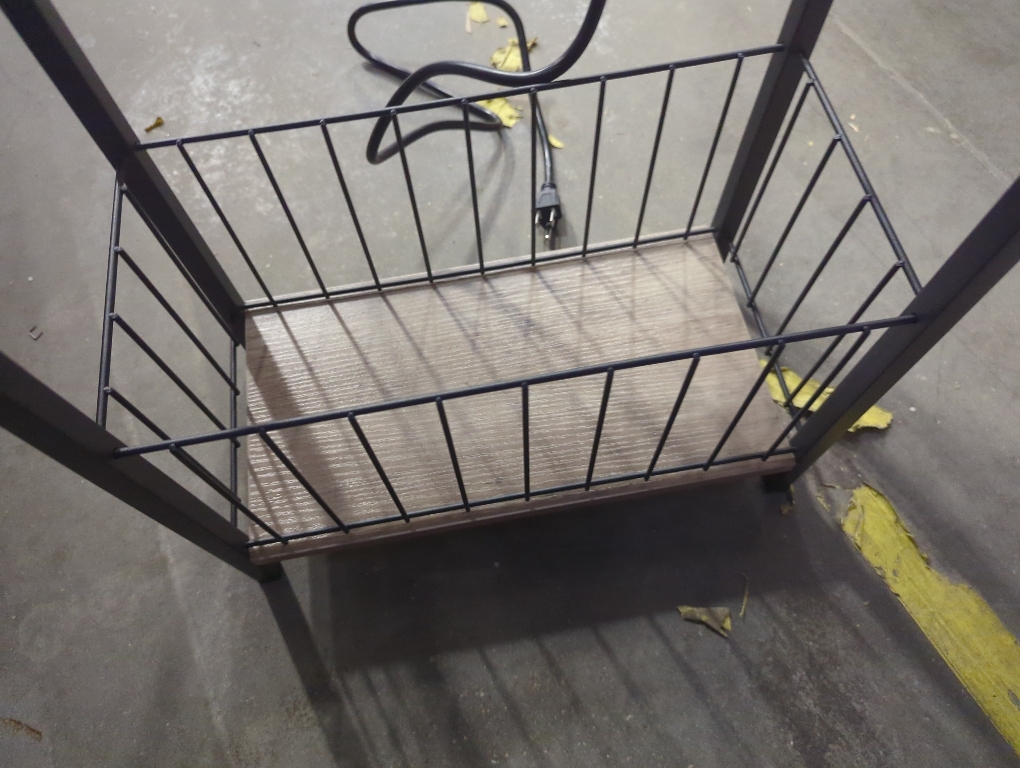 Vagusicc Narrow Side Table with Charging Station, Skinny Side End Table for Couch, 3-Tier Small End Tables for Small Spaces, 25.2 Tall Slim Nightstand Bedside Table for Living Room, Bedroom, Greige