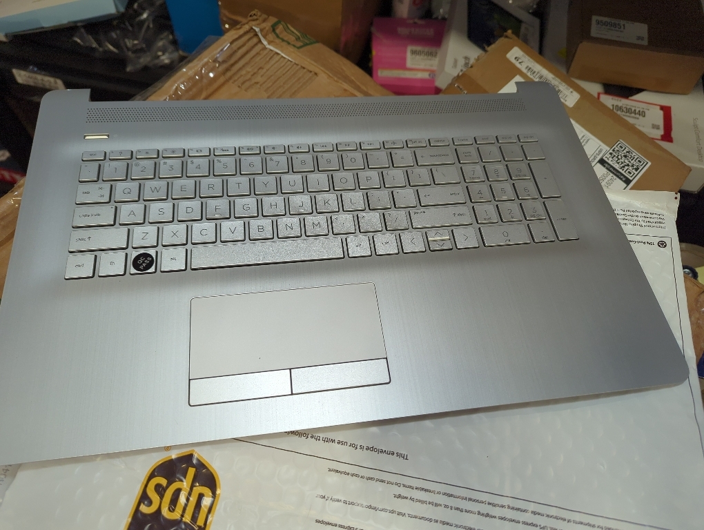 Replacement Upper Case Palmrest for HP 17-by 17t-by 17-ca 17z-ca 17t-by400 17-by0026cy 17z-ca300 Series Laptop Backlit Keyboard with ODD with PTP Touchpad Assembly P/N: L92783-001 6070B1308113