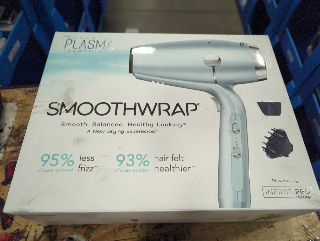 INFINITI PRO CONAIR SmoothWrap Hair Dryer, Blow Dryer with Diffuser and Concentrator Attachments, Advanced Plasma and Ceramic Technology for Less Frizz, More Volume and Body, Mint