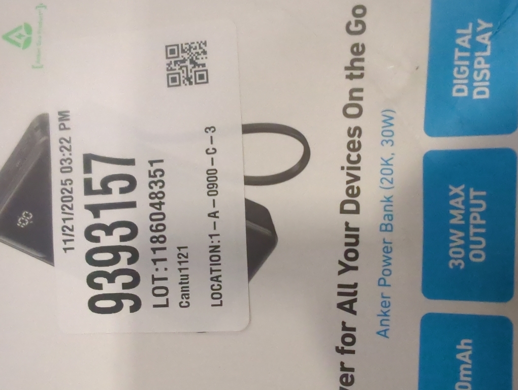 Anker 20000mAh 30W Power Bank - Black