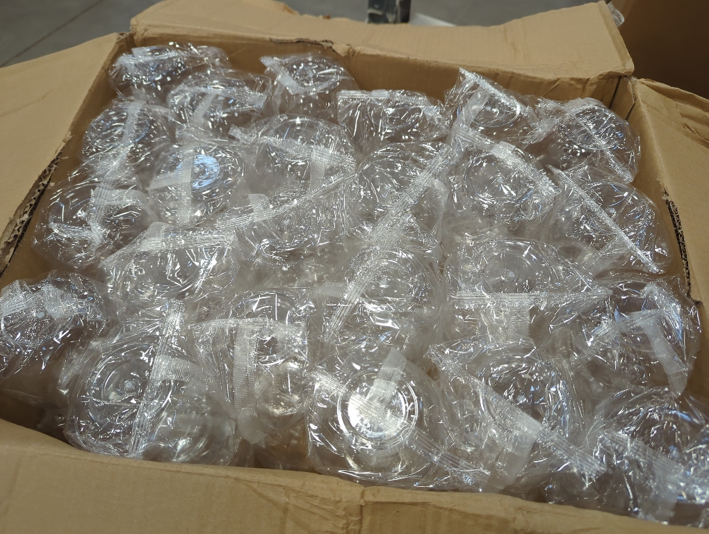 48 Stemless Plastic Wine Glasses - 12oz Clear Disposable Party Cups for Parties - Wine Tumblers