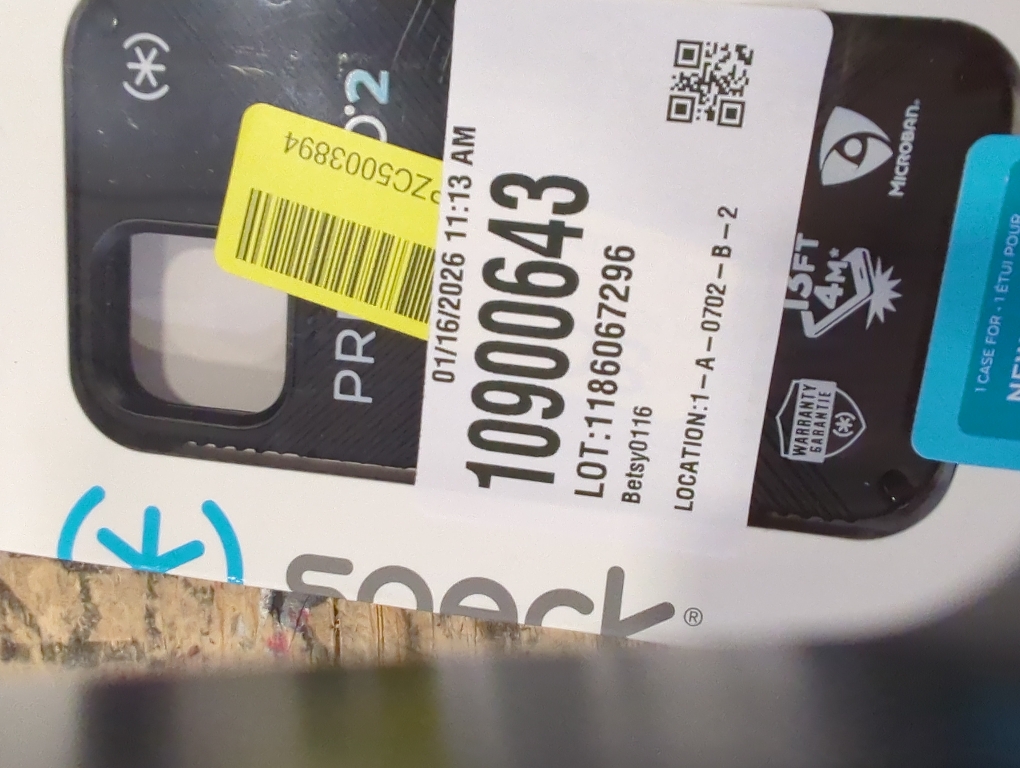 Speck iPhone 12 Case - Drop Protection Fits iPhone 12 Pro & iPhone 12 Phones - Scratch Resistant, Slim Design with Added Grip & Soft Touch Coating - Black, White Presido2