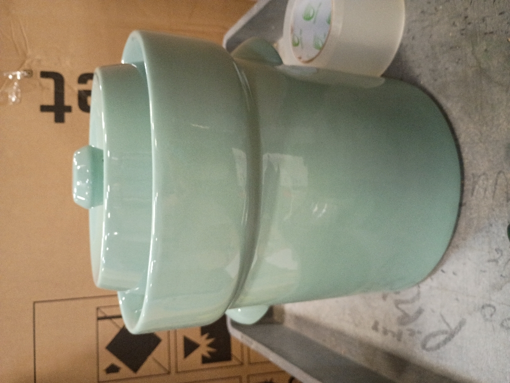 Fermentation Crock 1/2 Gallon - Sauerkraut Crock with Lid, Weights & Pounder - Ceramic Fermenting Crock Kit for Pickling Cabbage Kimchi Vegetables - 2 Liter Fermentation Jar - Stoneware Pickle Pot color green water