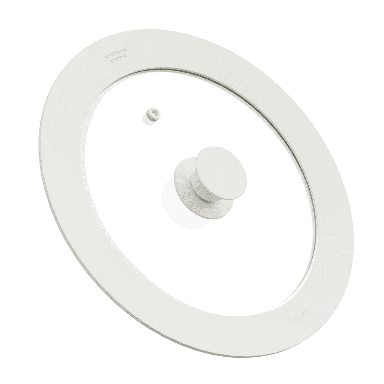 Carote Silicone Universal Lid, Pots and Pans Covers, Suitable for 9.5 10 11 Cookware, Silicone Cooking Utensils with Steam Ventilation, Silicone Knob, White