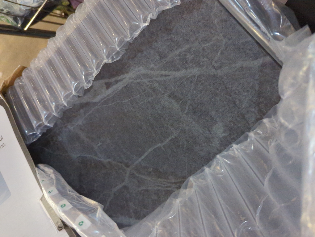 Quick Dry Shower Stone Bath Mat, Super Absorbent & Non-Slip 24 x 16 Inch Diatomaceous Earth Mat, Durable & Easy to Clean Diatomite Bath Mat for Bathroom Floor/Kitchen (Dark Gray)