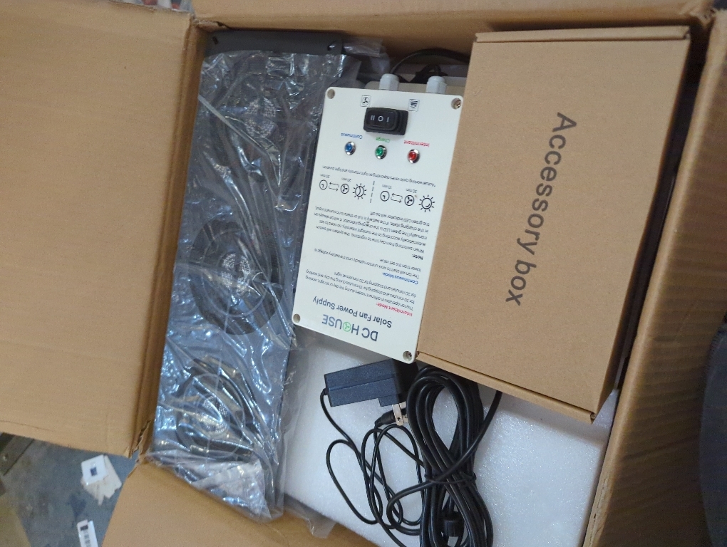 25W Solar Powered Exhaust Fan Kit with 12000mAh Lithium Battery Ideal for Chicken Coops Greenhouses Attics and Sheds 2600RPM 10ft Cord IP67 Waterproof Black