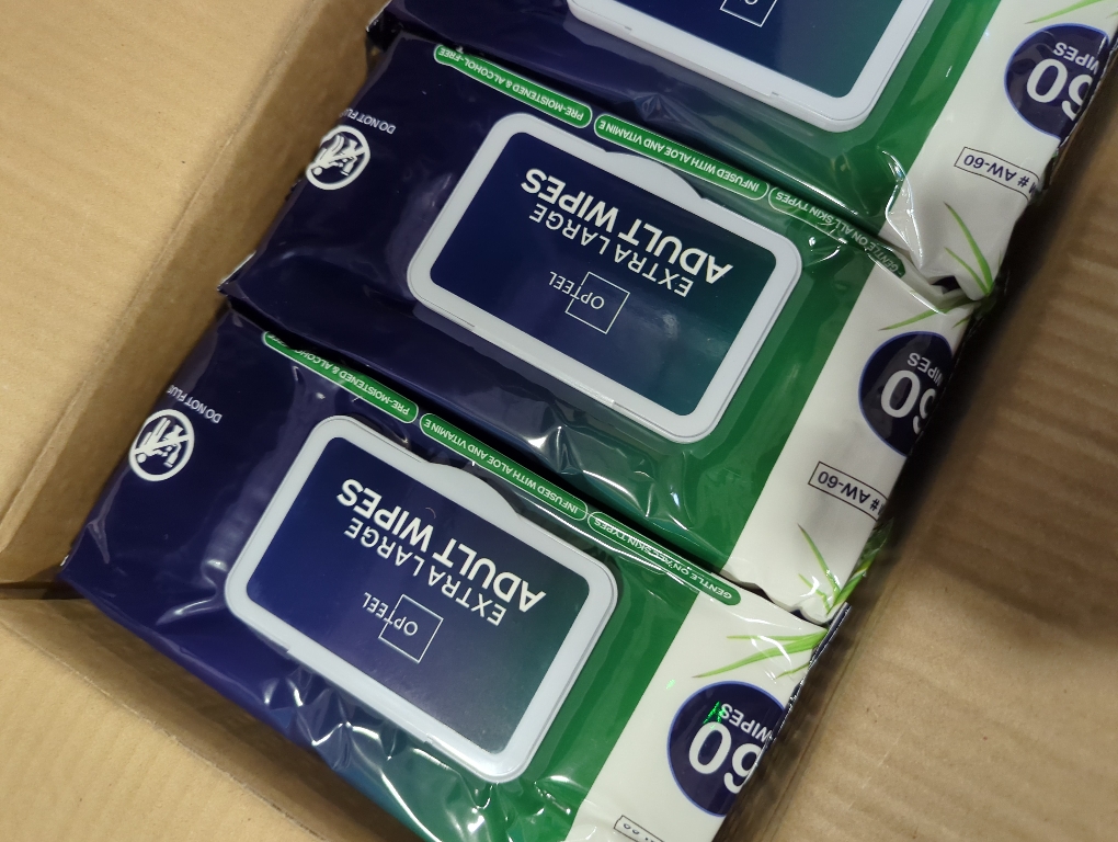 Adult Wipes For Elderly - 8x13 720ct (12 Packs of 60) Huge & Soft Non-Flushable Body Wipes for Adults Bathing No-Rinse - Incontinence Disposable Washcloths, Vitamin E & Aloe Infused Shower Wipes.