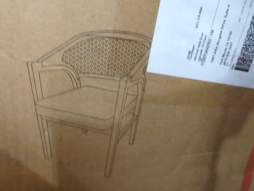 Set of 2 Brown Wooden Chairs With Beige Cushions
