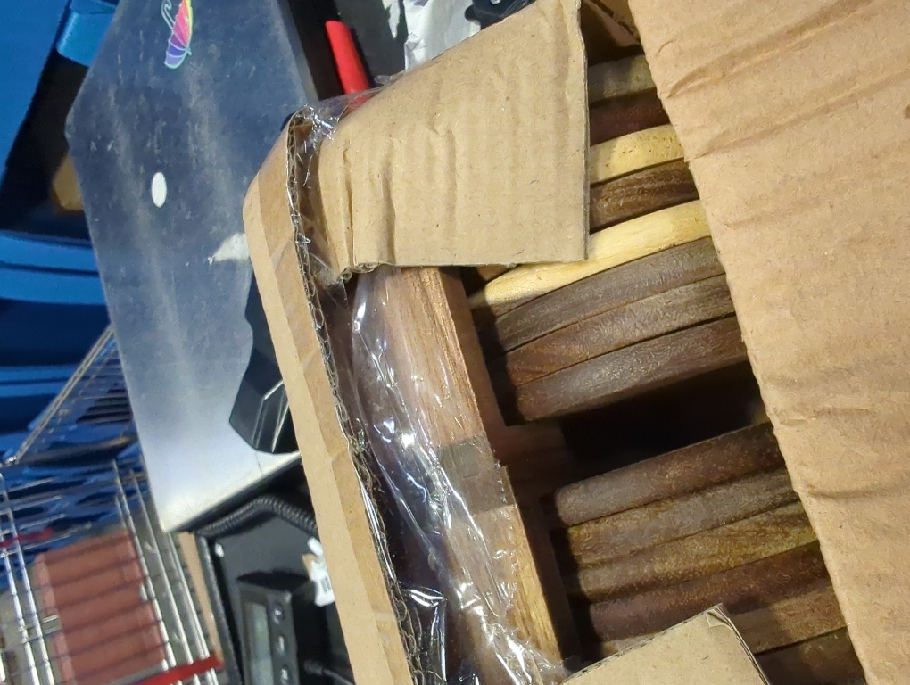 Acacia Wood Drink Coasters with Holder, Two Sets of 8 Pieces Coasters 3.72 Inch Round Wood Coasters for Cup,Dad Gifts,Tabletop Protection