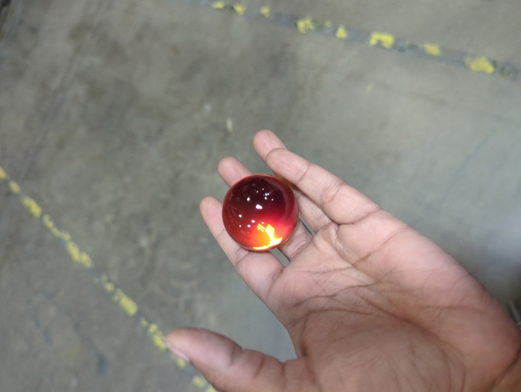 uxcell Round Crystal Sphere 60mm/2.4 Glass Solid Decorative Sphere Red