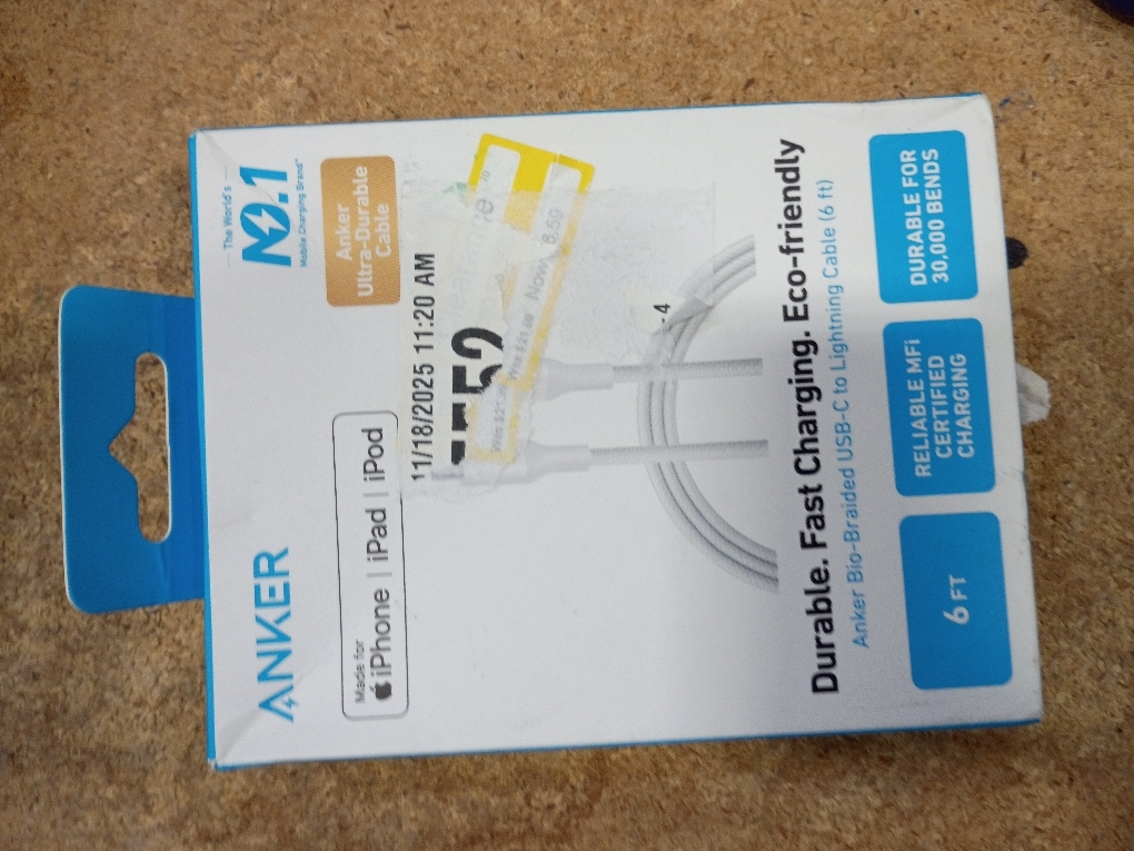 Anker USB C to Lightning Cable, MFi Certified Cable for iPhone 13 Pro 12 Pro Max 12 11 X XS, Supports Power Delivery (6FT,White)