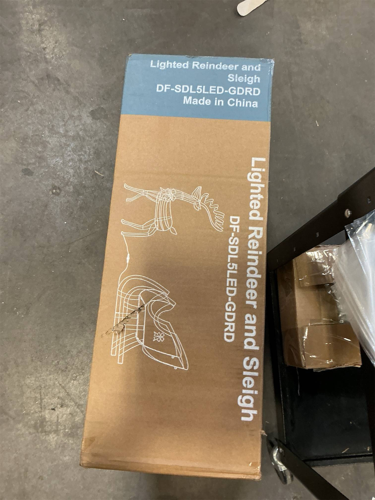 Best Choice Products Lighted Christmas 4ft Reindeer & Sleigh Holiday Outdoor Yard Decoration Set w/ 205 LED Lights, Stakes, Zip Ties - Iridescent