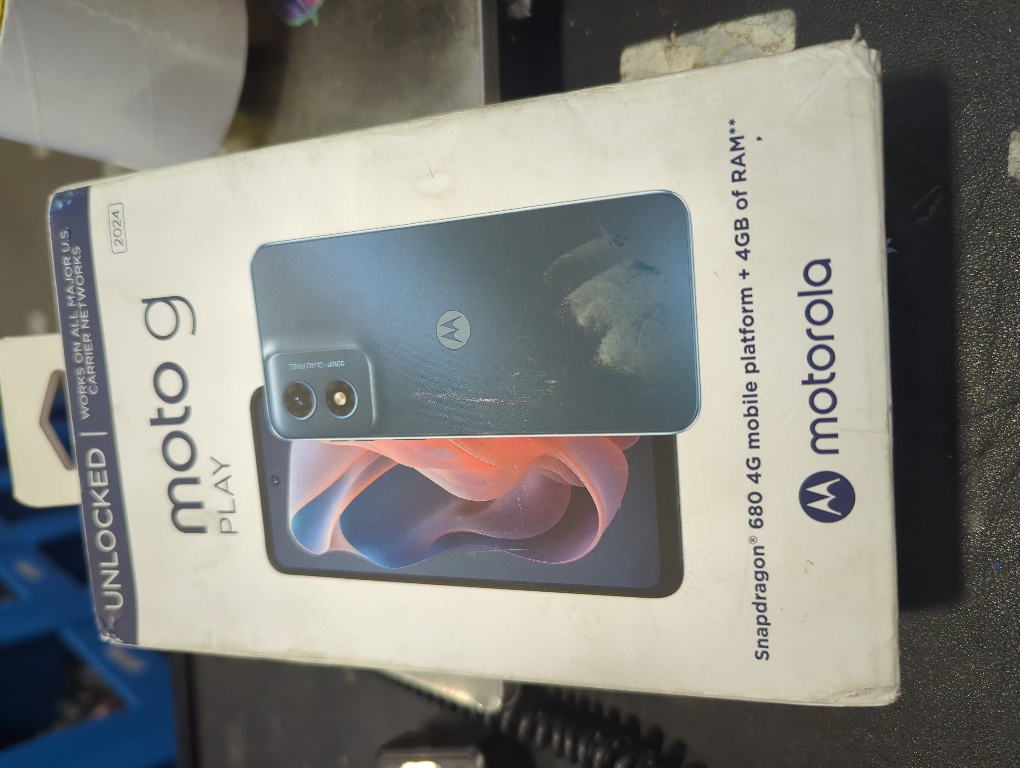 Motorola Moto G Play | 2024 |  Unlocked 4G LTE | 4/64GB | 50 MP Camera | Sapphire Blue (Renewed)