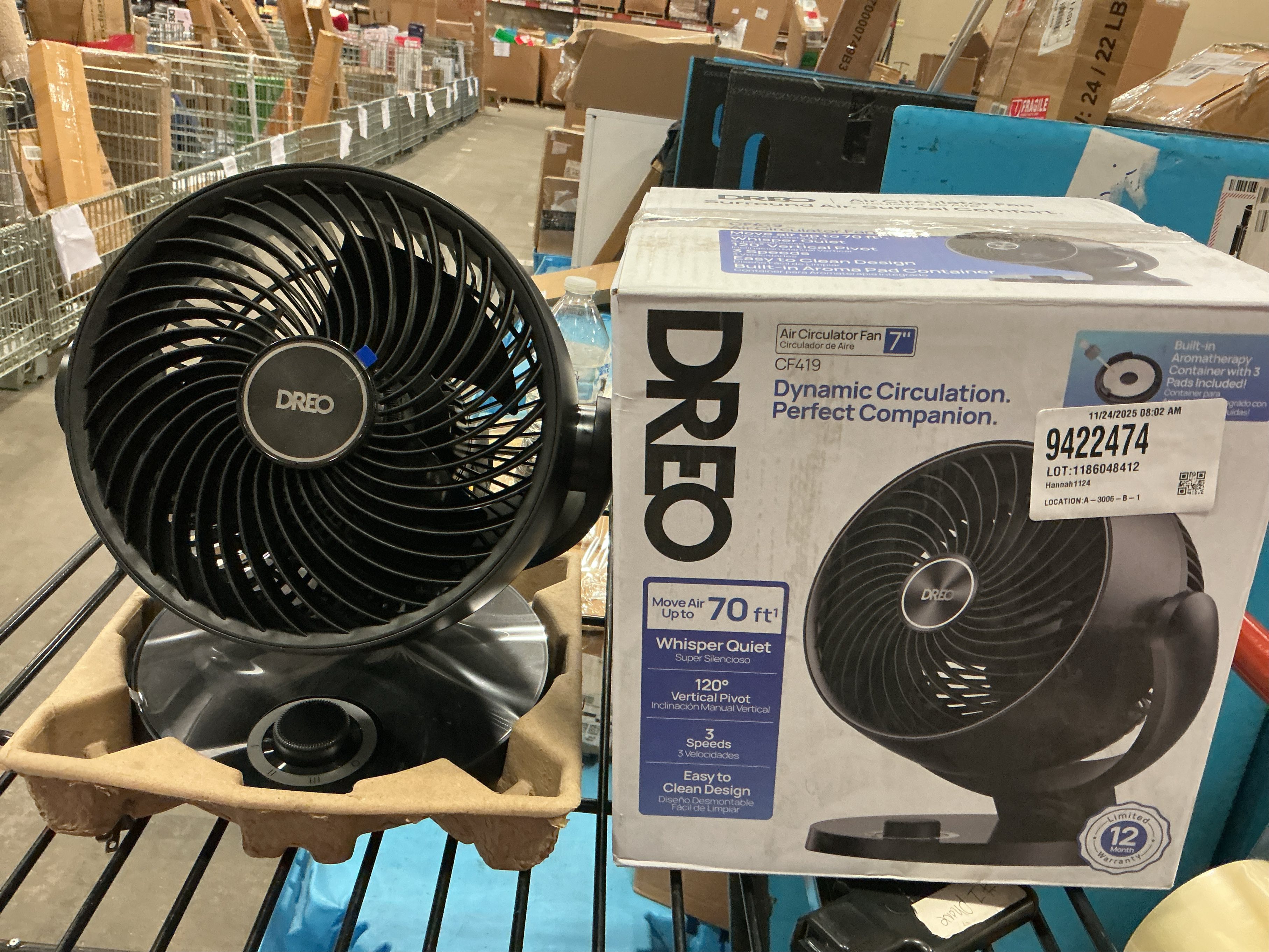 Dreo 7'' Air Circulator with Aromatherapy