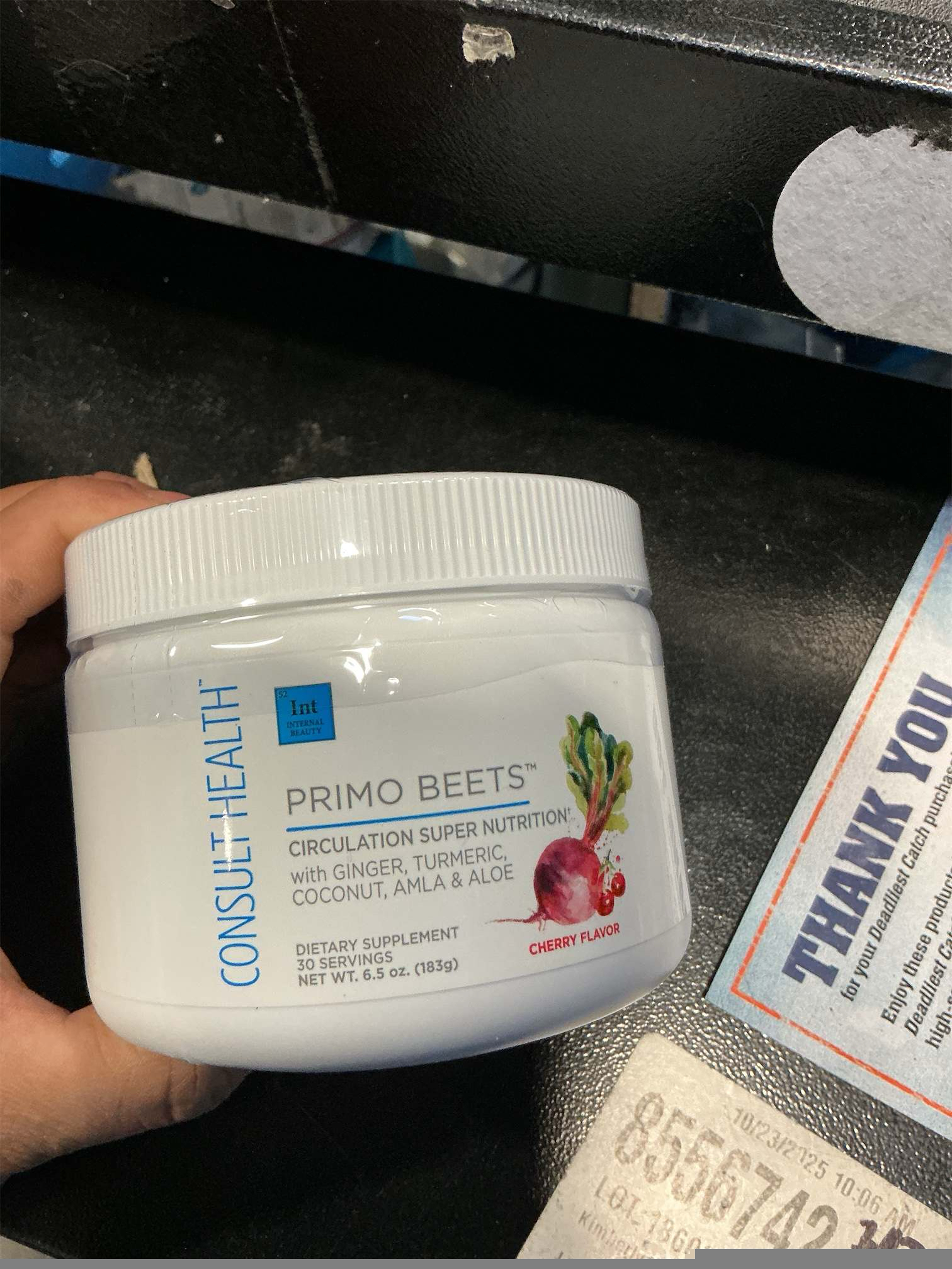 Consult Health Primo Beets - Beet Root Powder Drink Mix with Electrolytes - Nitrates to Support Circulation - Energy Boost - Ginger & Turmeric - for Men & Women - Cherry Flavor - 30 Servings