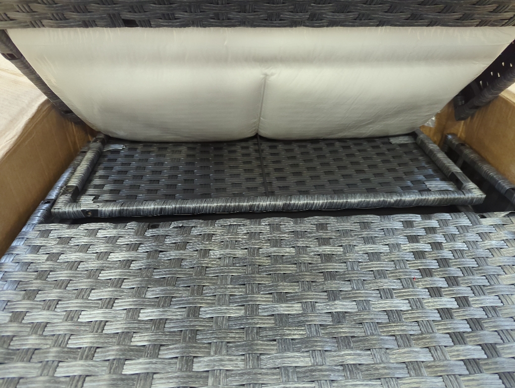 3pc Gray Weave Outdoor Patio Set